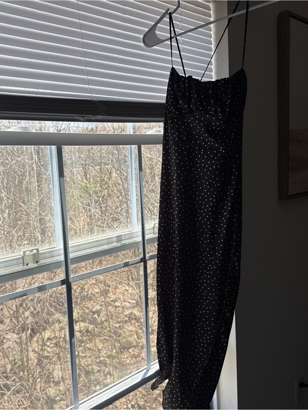 La Hearts Black Polka Dot Midi Dress